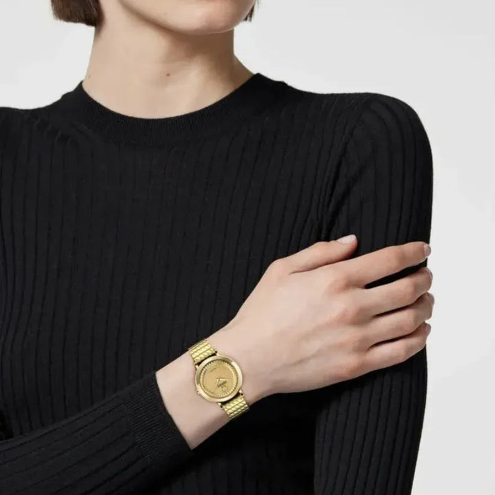Versace Delphinus VE0O00525 Gold Matte Dial Women&
