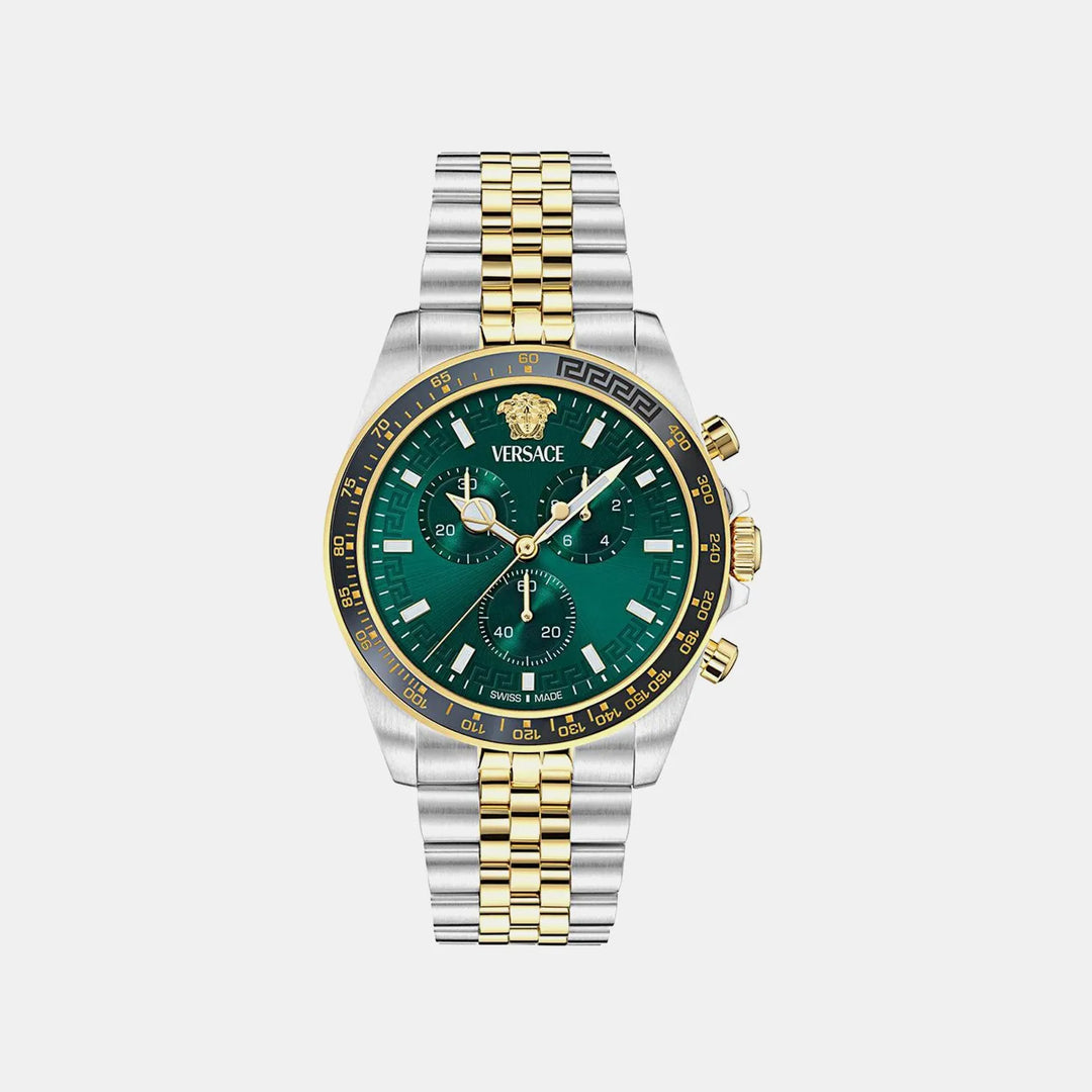 Versace Greca Chrono Wave Green Dial Men&