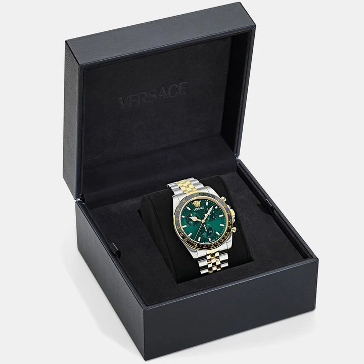 Versace Greca Chrono Wave Green Dial Men&