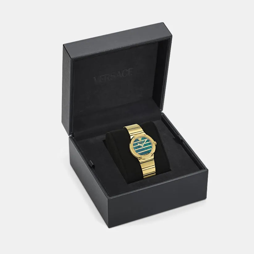 Versace Greca Logo Pearl VE0S00425 Green Dial Women&