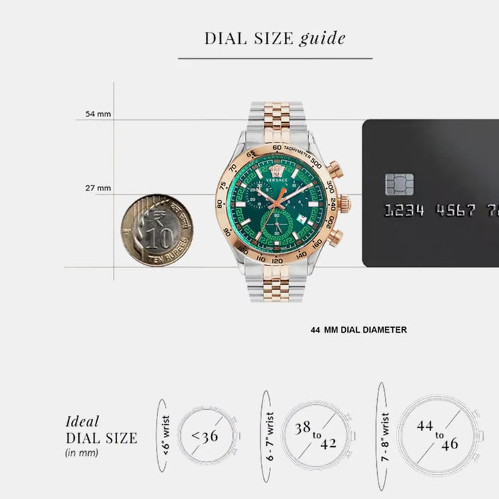 Versace Hellenyium VE2U00924 Green Dial Men&