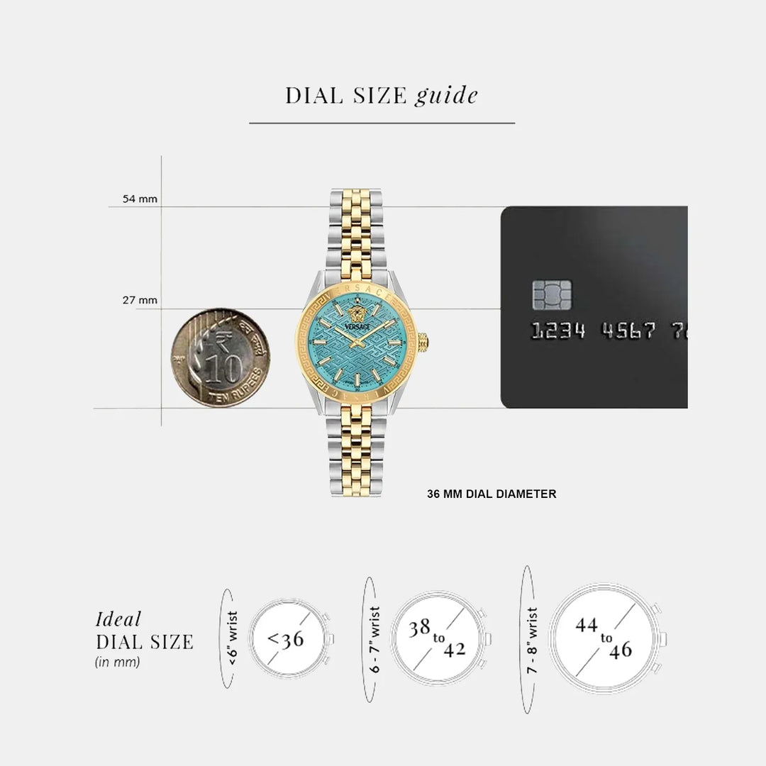 Versace V-Code Lady VE8I00524 Blue Dial Women&
