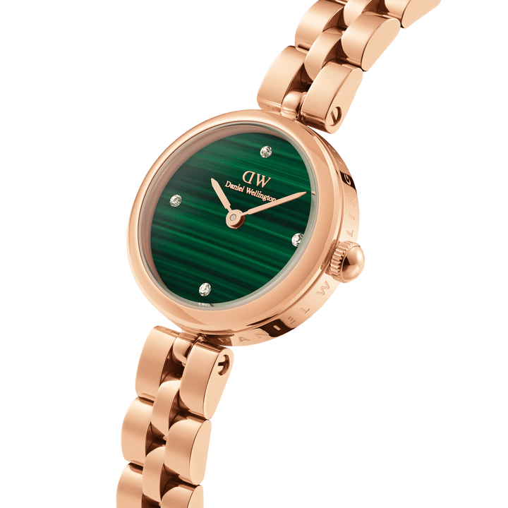 Elan Lumine Rose Gold Watch with Malachite Dial - Unique Design