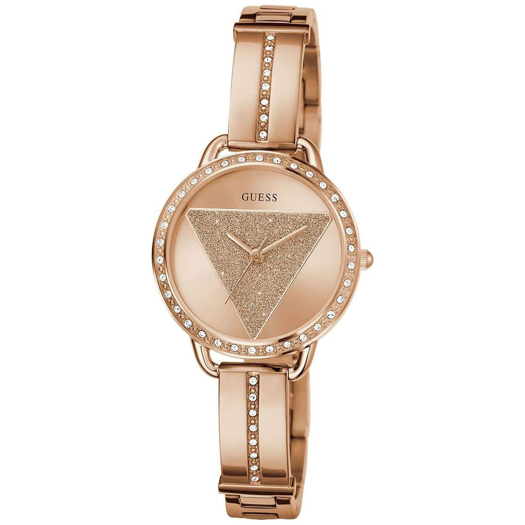 GUESS TRI BELLINI Ladies Rose Gold Tone Analog Watch GW0914L3