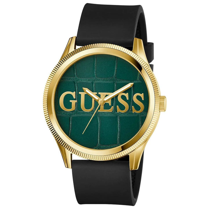GUESS REPUTATION Mens Black GoldTone Analog Watch GW0887G2