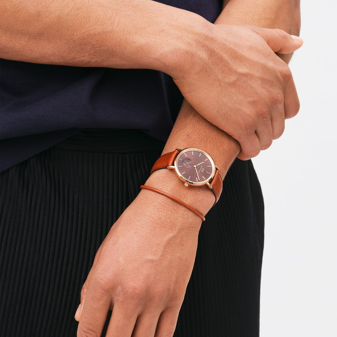 Elegant Classic Multi-Eye St Mawes Watch in Amber Rose Gold