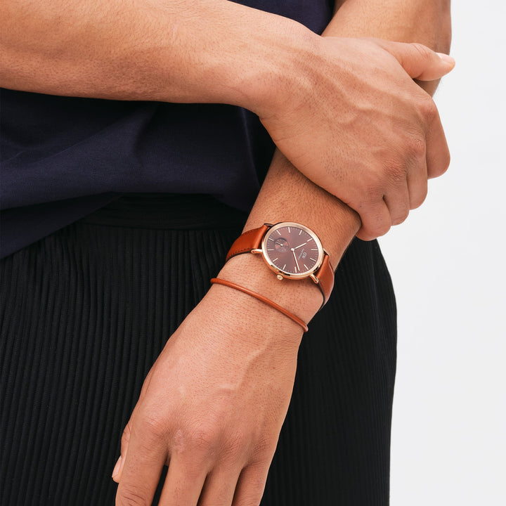 Elegant Classic Multi-Eye St Mawes Watch in Amber Rose Gold