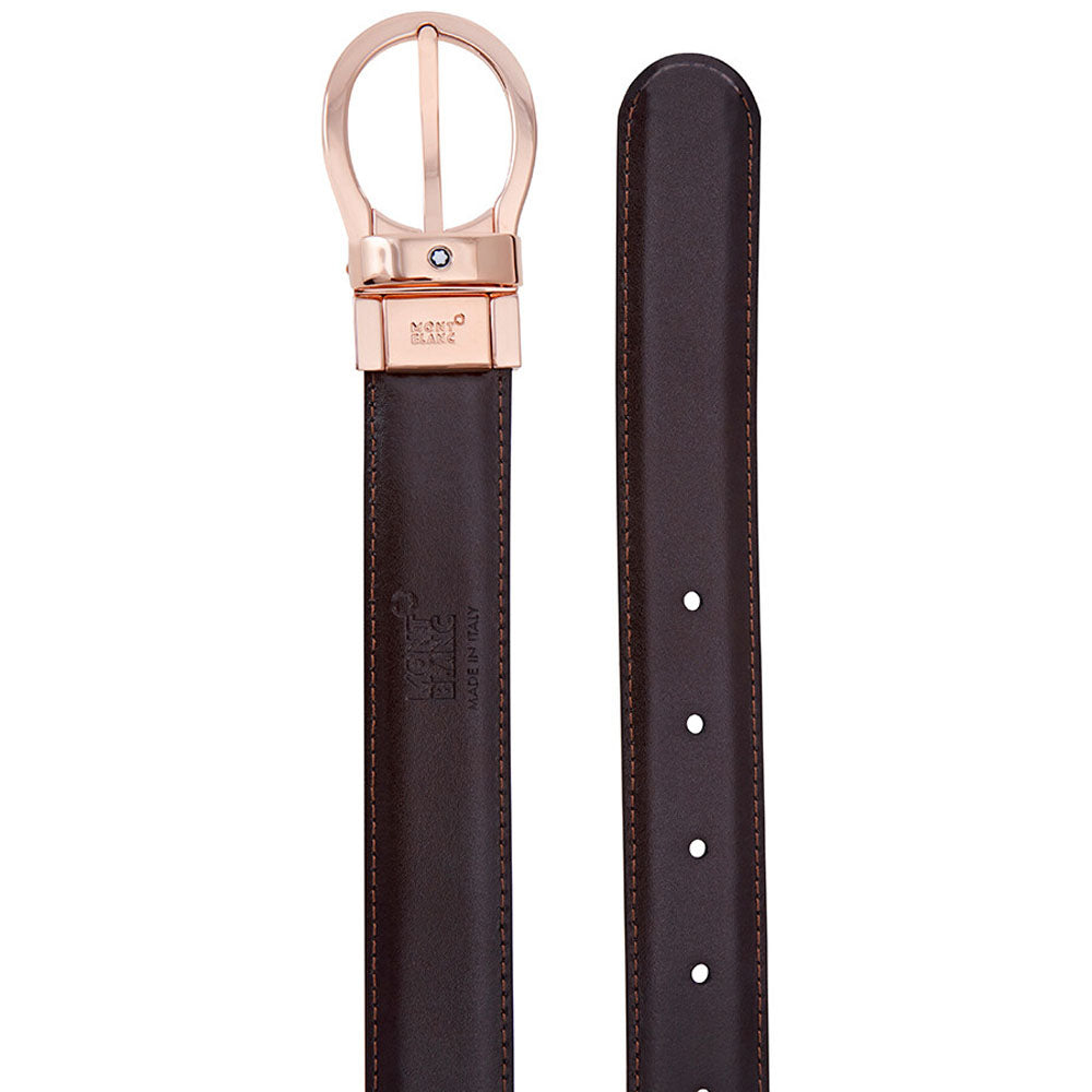 Montblanc 101896 Reversible Black/Brown Leather Men's Belt