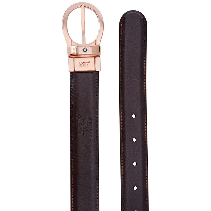 Montblanc 101896 Reversible Black/Brown Leather Men's Belt