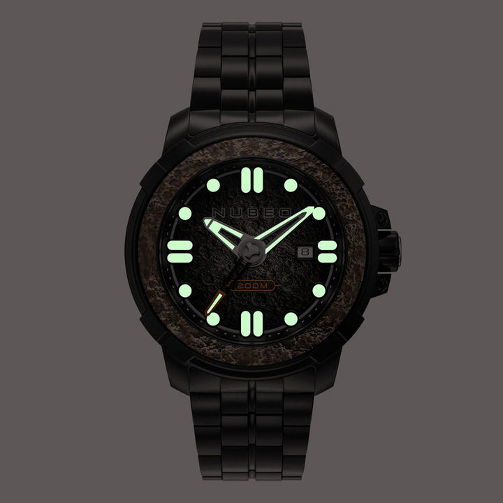 Nubeo Apollo Automatic Black Luminous Round Dial Men’s Watch – NB-6072-22