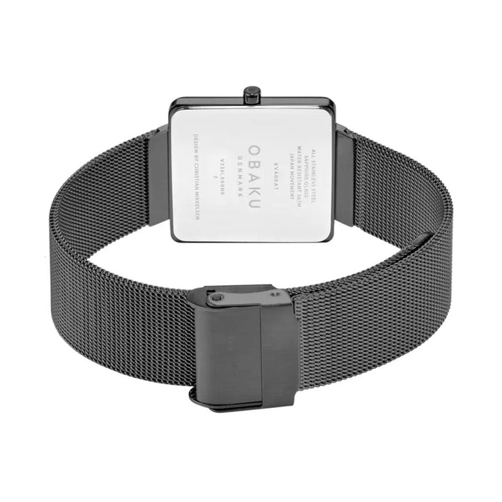 Obaku KVADRAT Analog Black Dial Women's Watch-V236LXBBMB2