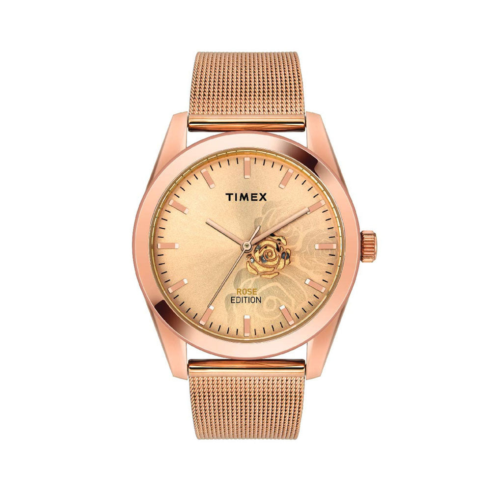 Timex Rose Edition Analog Gold Dial Women's Watch-TWEL13203