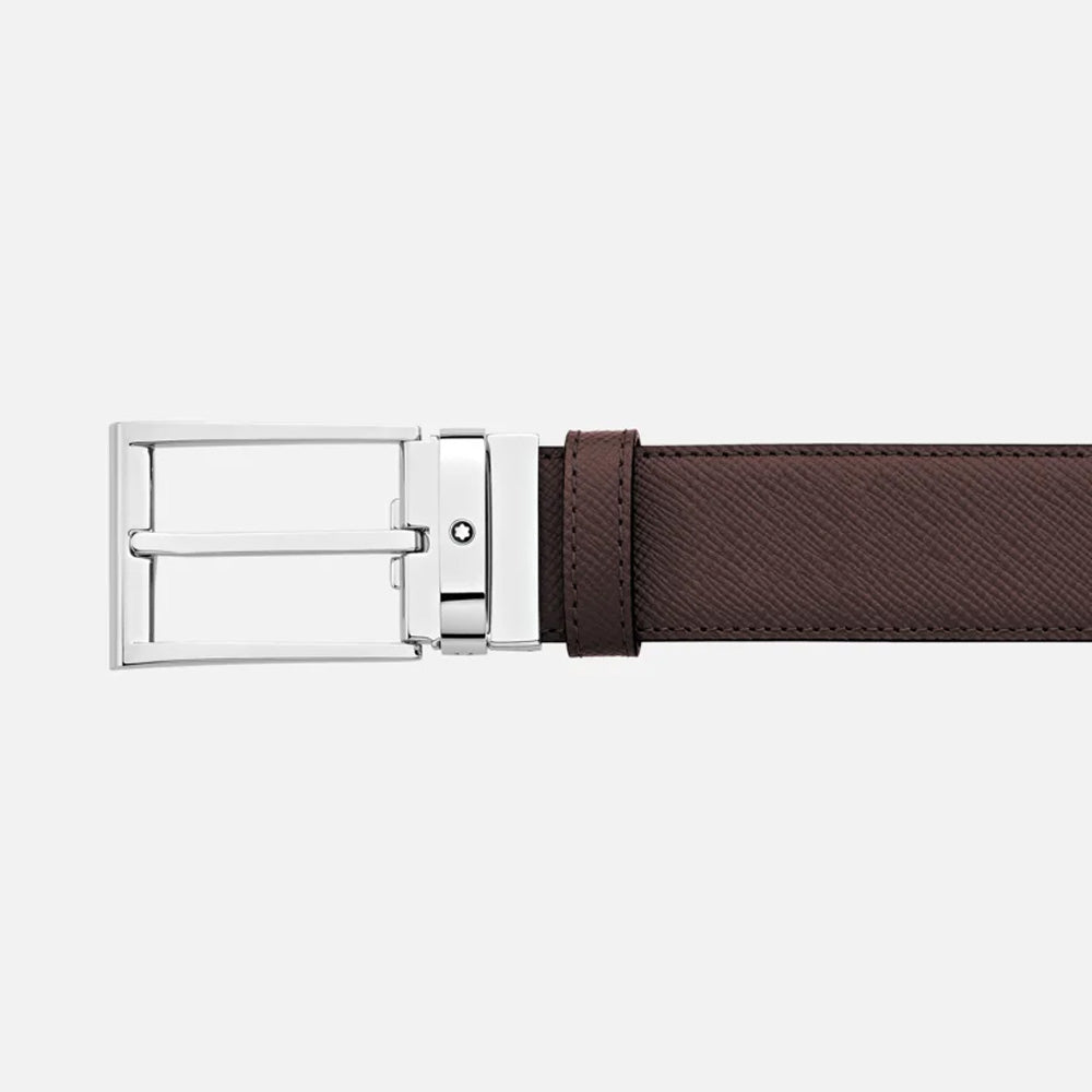 Mont Blanc 118436 Black/brown 35 mm reversible leather belt