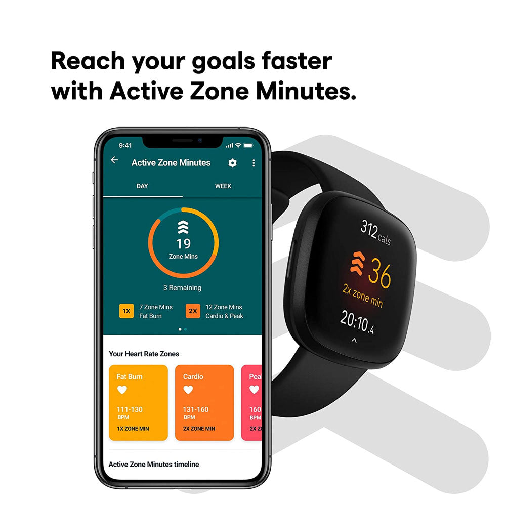 Fitbit Versa 2 Activity Tracker Health Fitness Bluetooth Smartwatch Heart  Rate