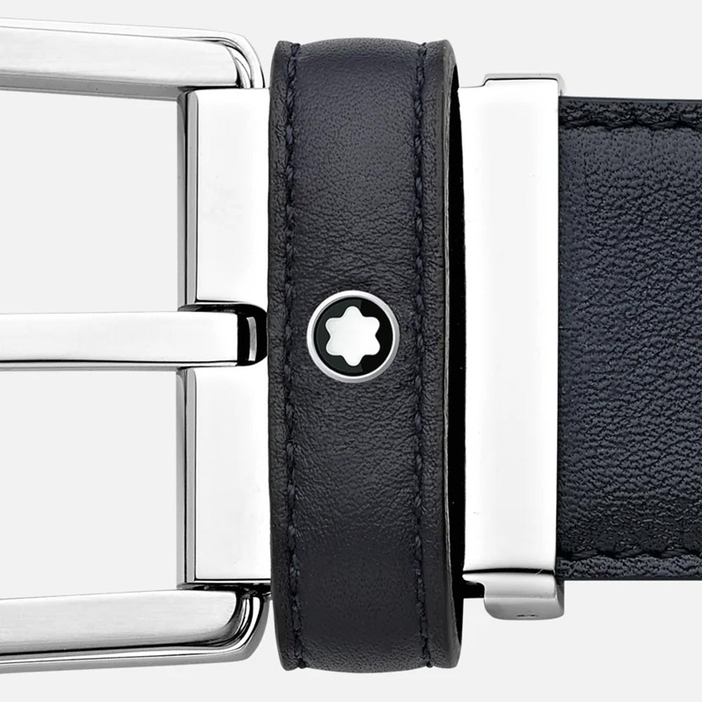 Montblanc Black 35 mm Leather Belt