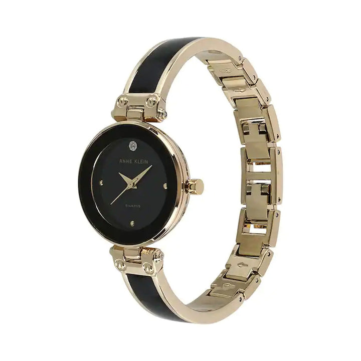 Anne Klein NCAK1980BKGB Diamonds Analog Watch For Women