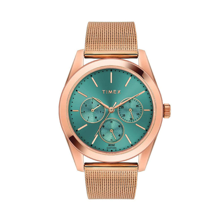 Timex Rose Edition Multifunction Analog Green Dial Women's Watch-TWEL13206