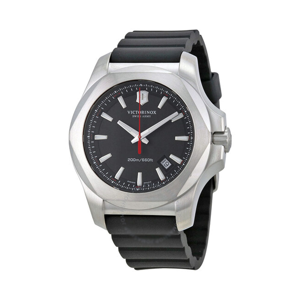 VICTORINOX Swiss Army I.N.O.X Black Dial Black Rubber Men's Watch 241682.1