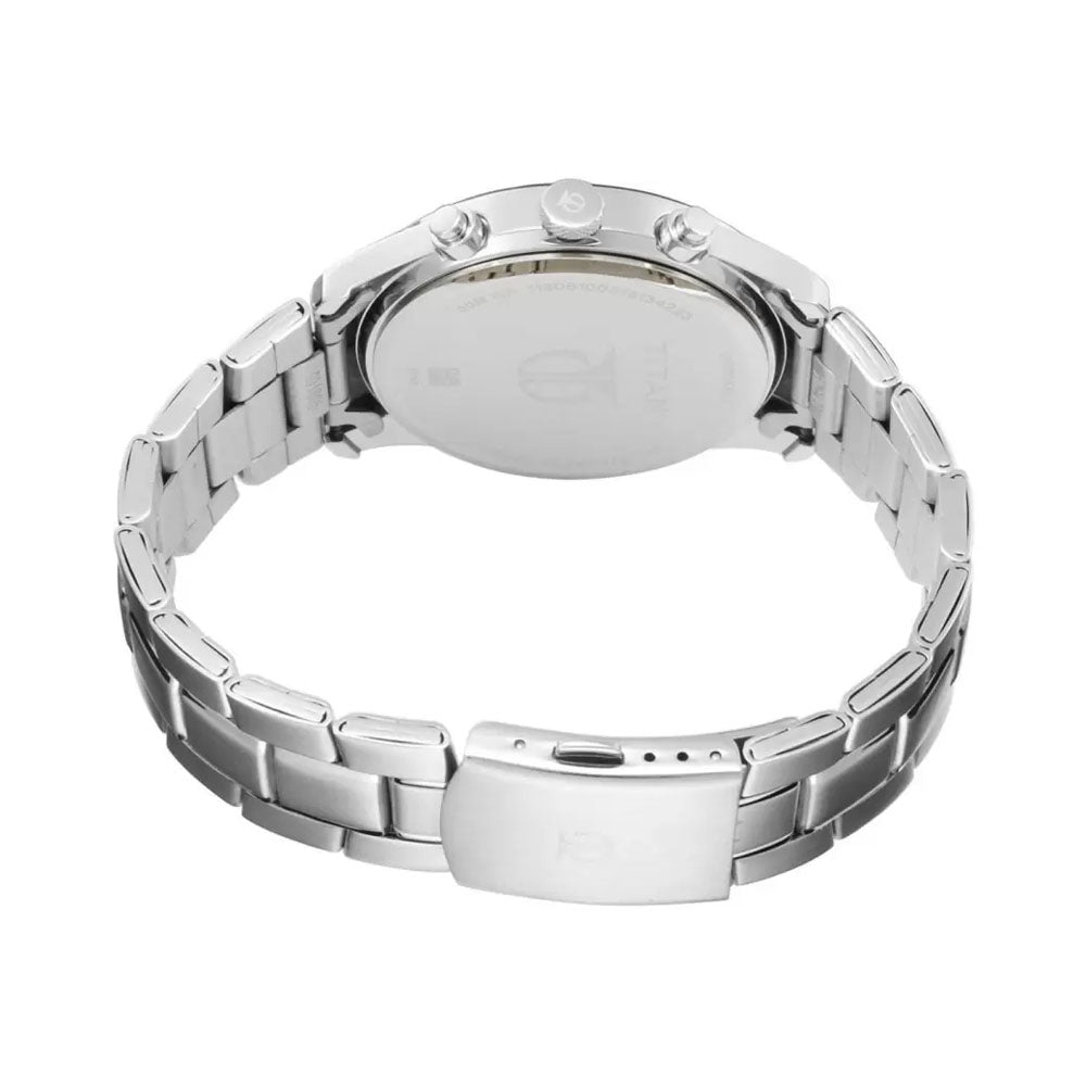 TITAN Silver Dial Stainless Steel Strap Watch NQ1805KM01