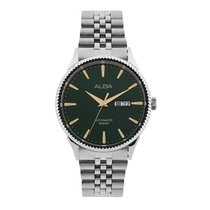 Alba AL4235X1 Emerald Green Silver Strap Mechanical