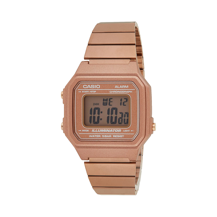 Casio Mens VINTAGE Rose Gold Dial Steel Digital Watch - D200