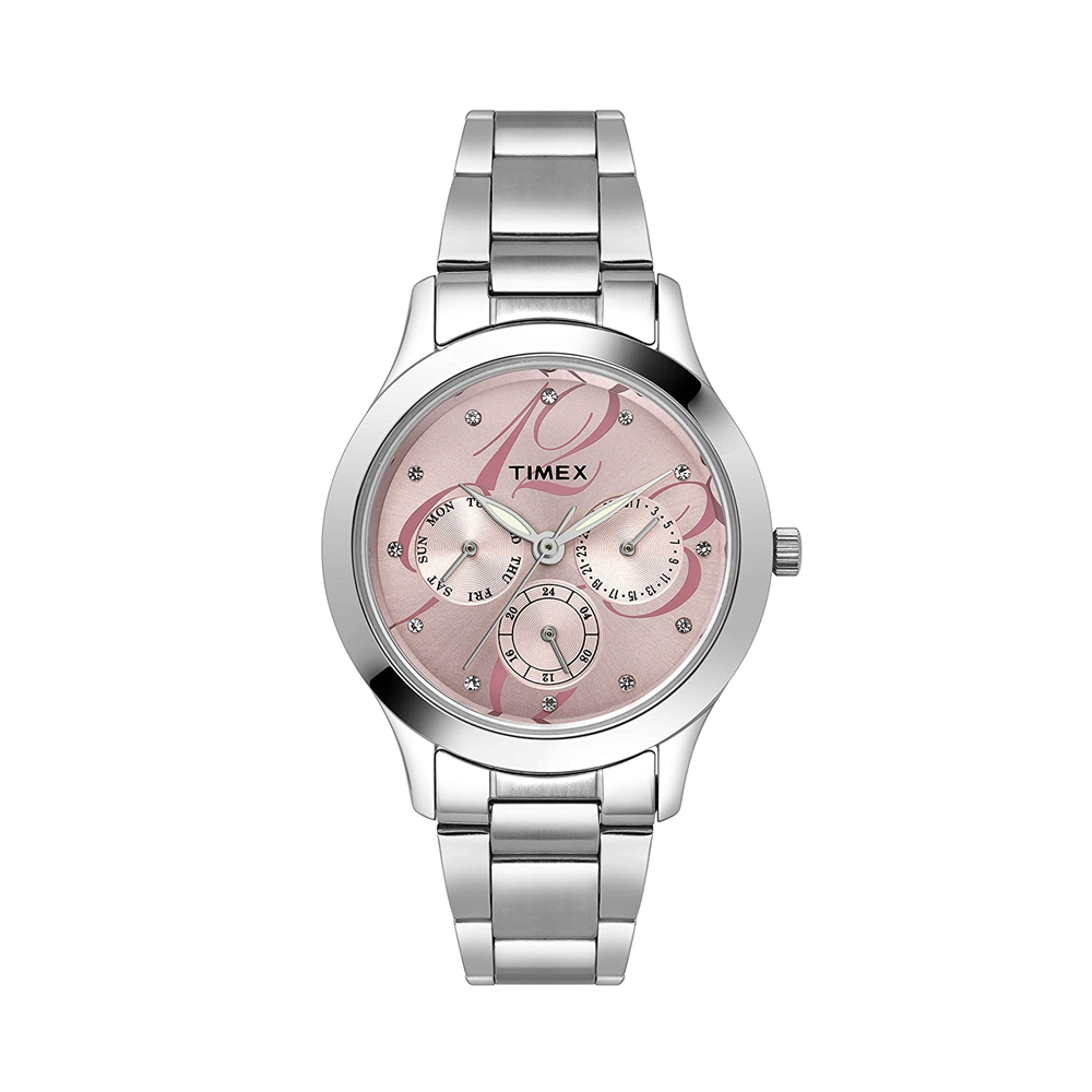 Timex E-Class Analog Pink Dial Women's Watch - TI000Q80100