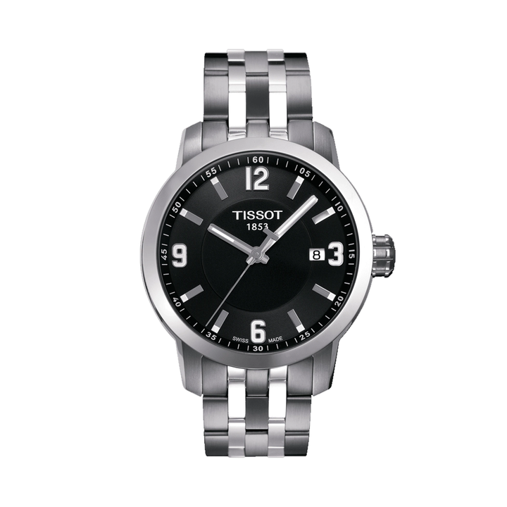 Tissot T0554101105700 PRC 200 Quartz Black Dial Stainless Steel Men's Watch