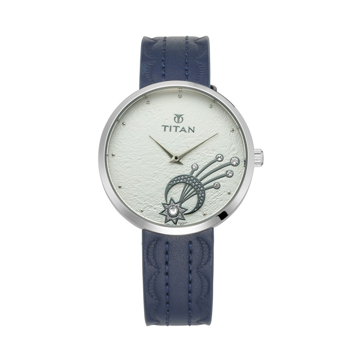 TITAN Stellar Off White Dial Analog Watch For Women NP95083SL01