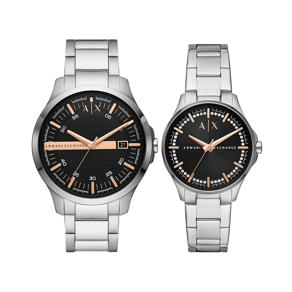 ARMANI EXCHANGE Unisex Couple Analog Watch Set - AX7132SET – The Watch ...