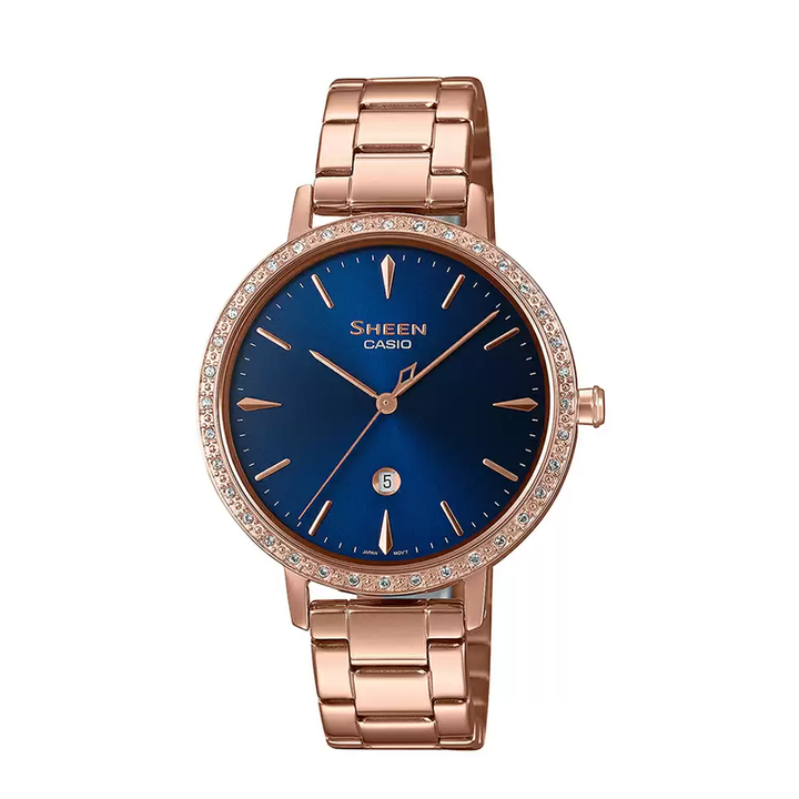 Casio Sheen Analog Blue Dial Women's Watch - SHE-4535YPG-2AUDF (SH230)
