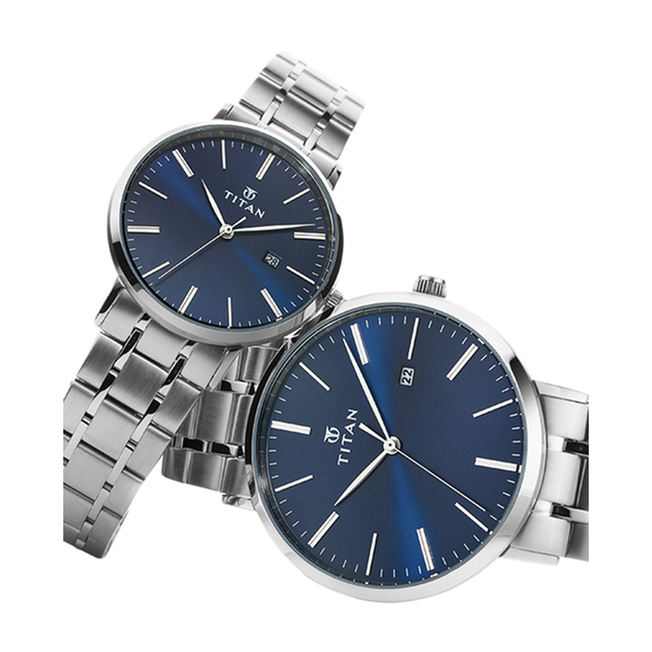 Titan 9400294202SM01 Modern Pair II Couple Analog Watch