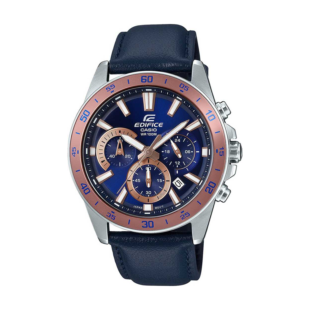 Casio Edifice Chronograph Blue Dial Men's Watch - EFV-570L-2BVUDF(EX498)