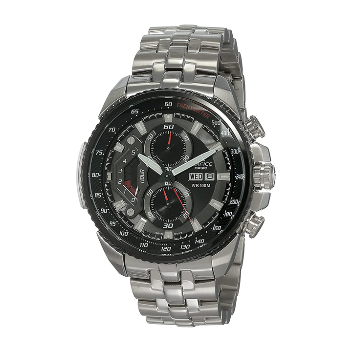 Casio Edifice Tachymeter Chronograph Black Color Dial Men's Watch  ED436