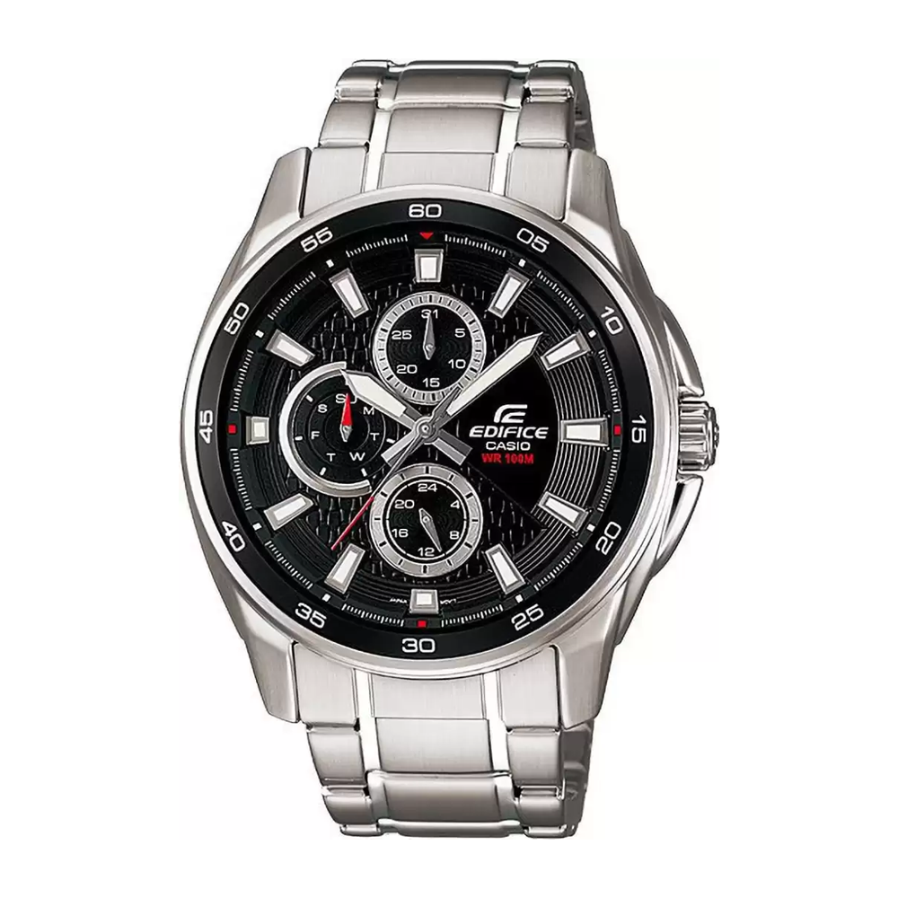 Casio Edifice Men's Black Dial Analog Watch ED420 – The Watch Factory