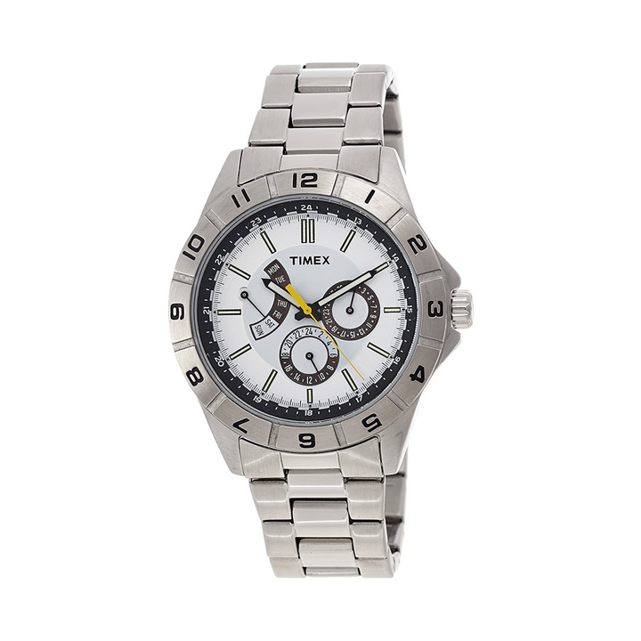 Timex Retrograde Analog White Dial Men's Watch T2N518