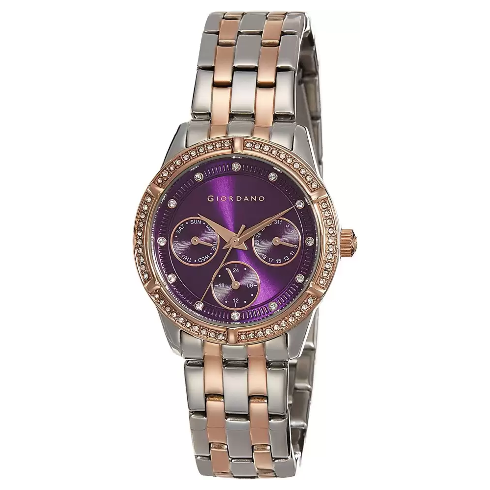 Giordano 2768-66 Analog purple Dial Watch for Women