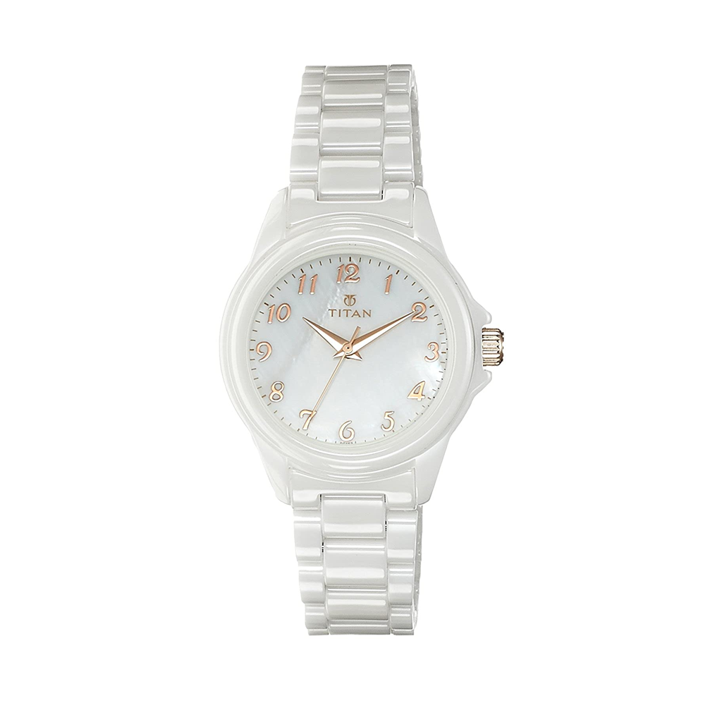 Titan ceramic watch online white