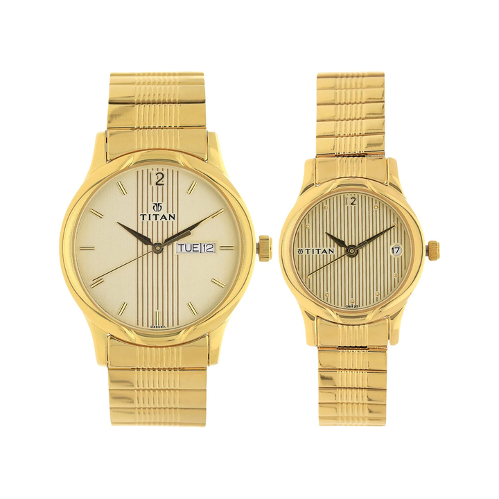 Titan NN15802490YM05 Bandhan Couple Analog Watch