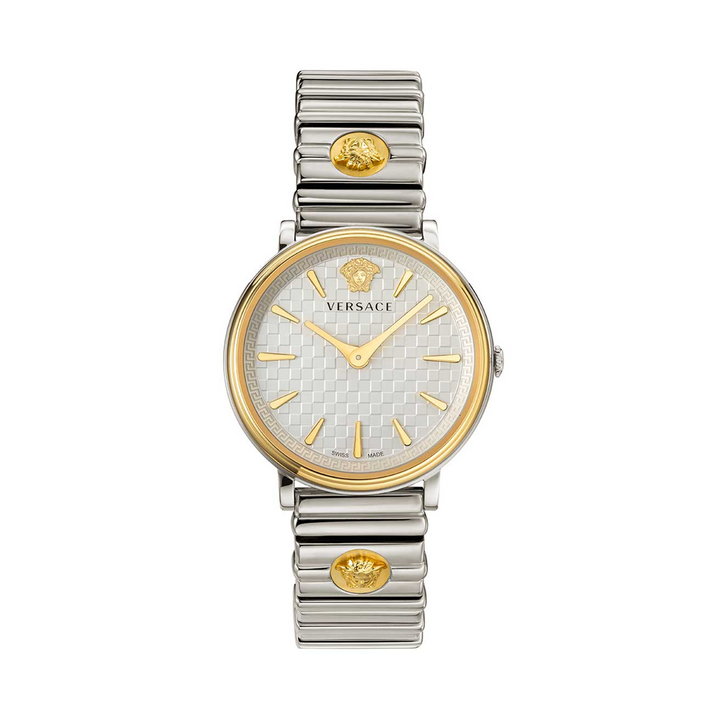 Versace VE8101419 V-Circle Analog White Dial Ladies Watch