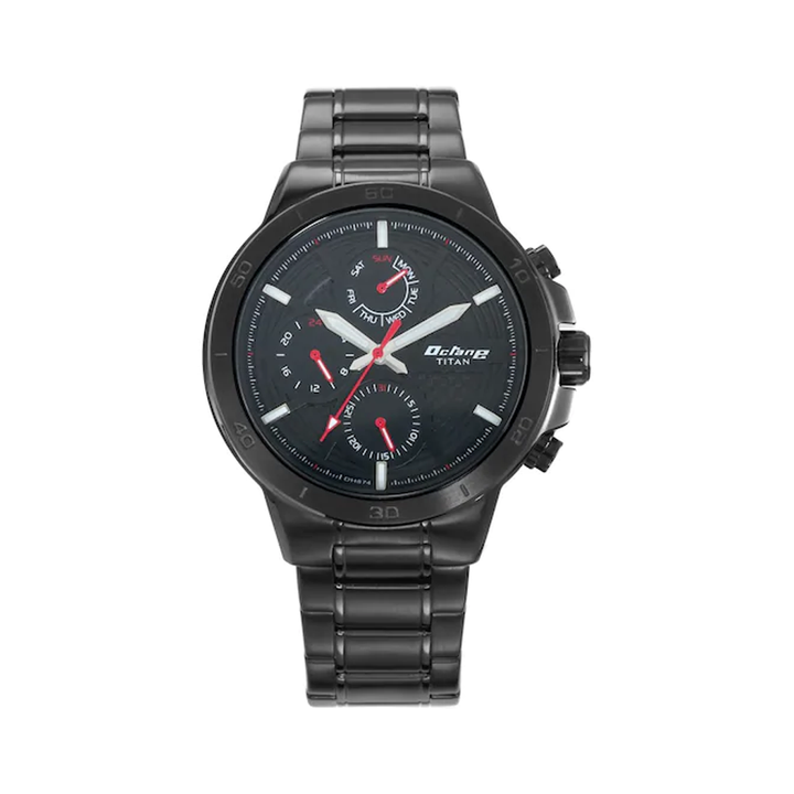 Titan Octane All Metal Analog Black Dial Men's Watch 90091NM01