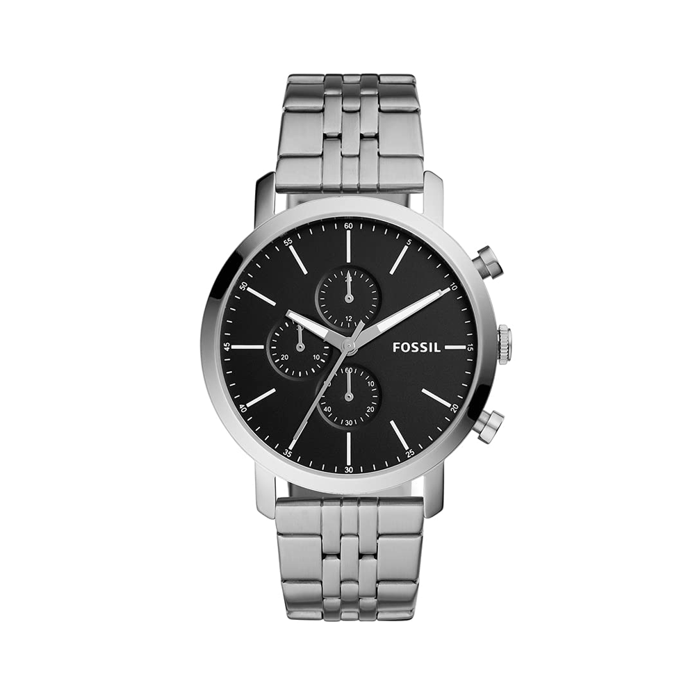 Fossil BQ2328 Luther Analog Black Dial Men's Watch