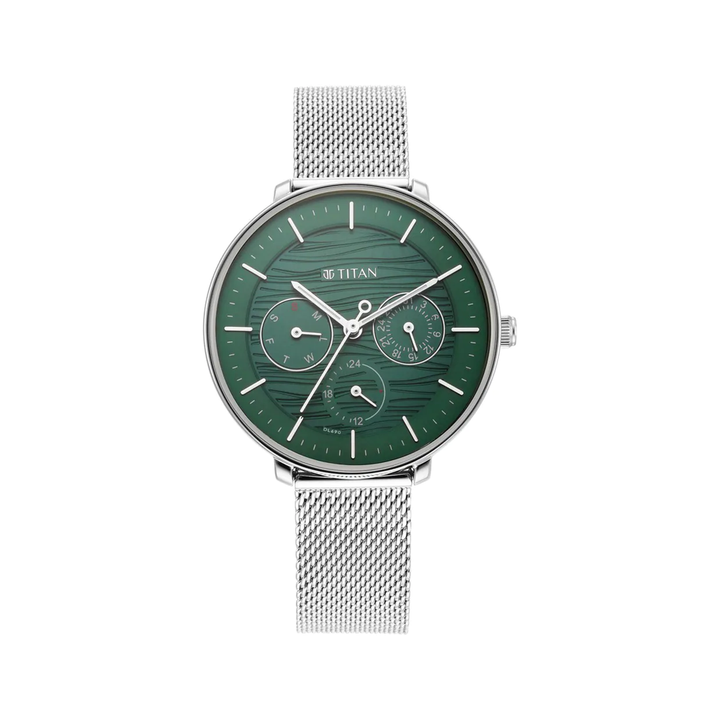 TITAN Whimsy Green Dial Multifunction Women's Watch NP2651SM02