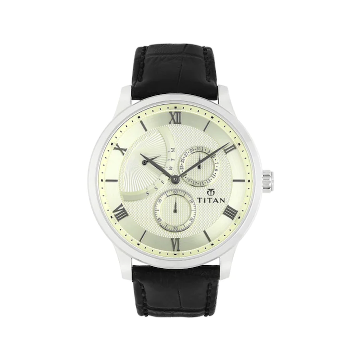 Titan Retrogrades Analog Silver Dial Men's Watch 90101SL01