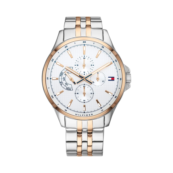 Tommy Hilfiger Mens White Dial Metallic Multi-Function Watch - TH1791617