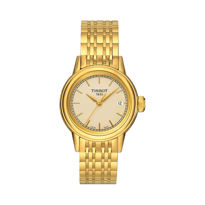 Tissot T0852103302100 Carson Champagne Dial Yellow Gold PVD Ladies Watch