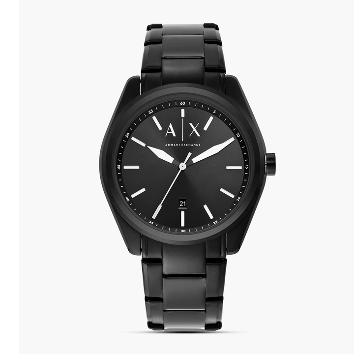 Armani Exchange Mens 43 mm Black Dial Stainless Steel Analogue Watch - AX2858