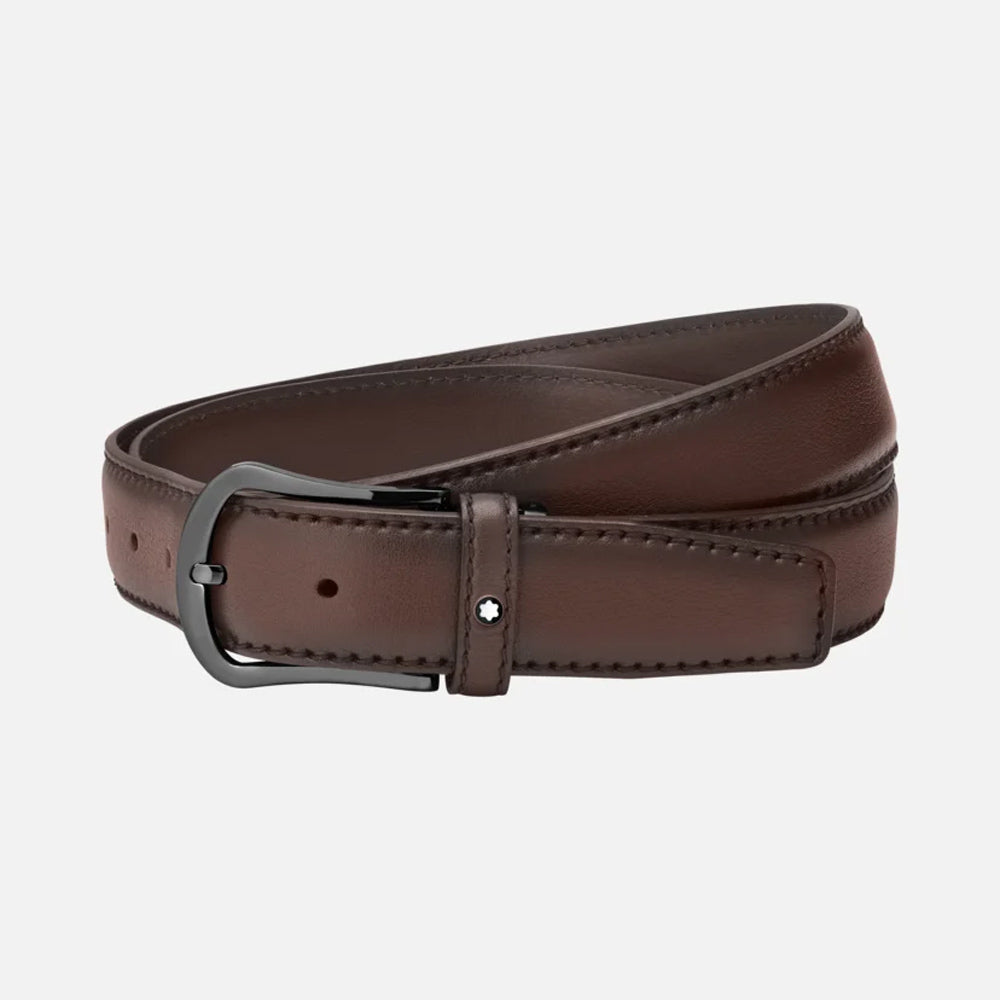 Mont Blanc 126038 Brown 35 mm leather belt