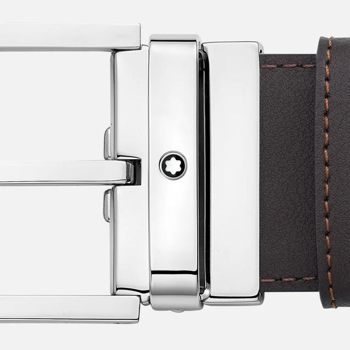 Mont Blanc 126490 Black/brown 40 mm reversible leather belt