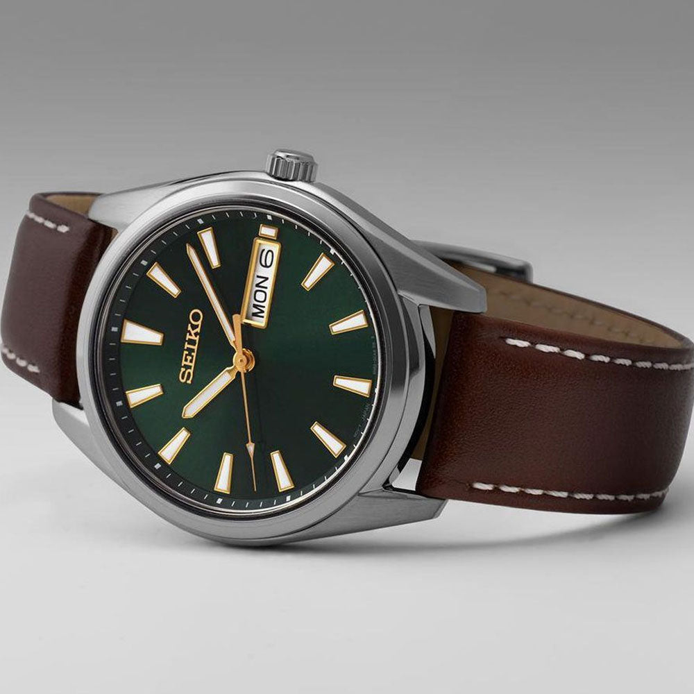 Seiko Dress Analog Green Dial Men's Watch-SUR449P1 The Watch Factory Seiko Dress Analog Green Dial Men's Watch-SUR449P1 The Watch Factory