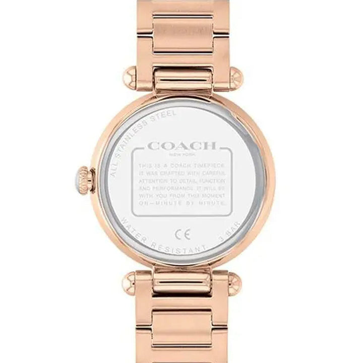 Coach Womens 34 mm Cary Mother of Pearl Dial Stainless Steel Analog Watch - CO14503831W